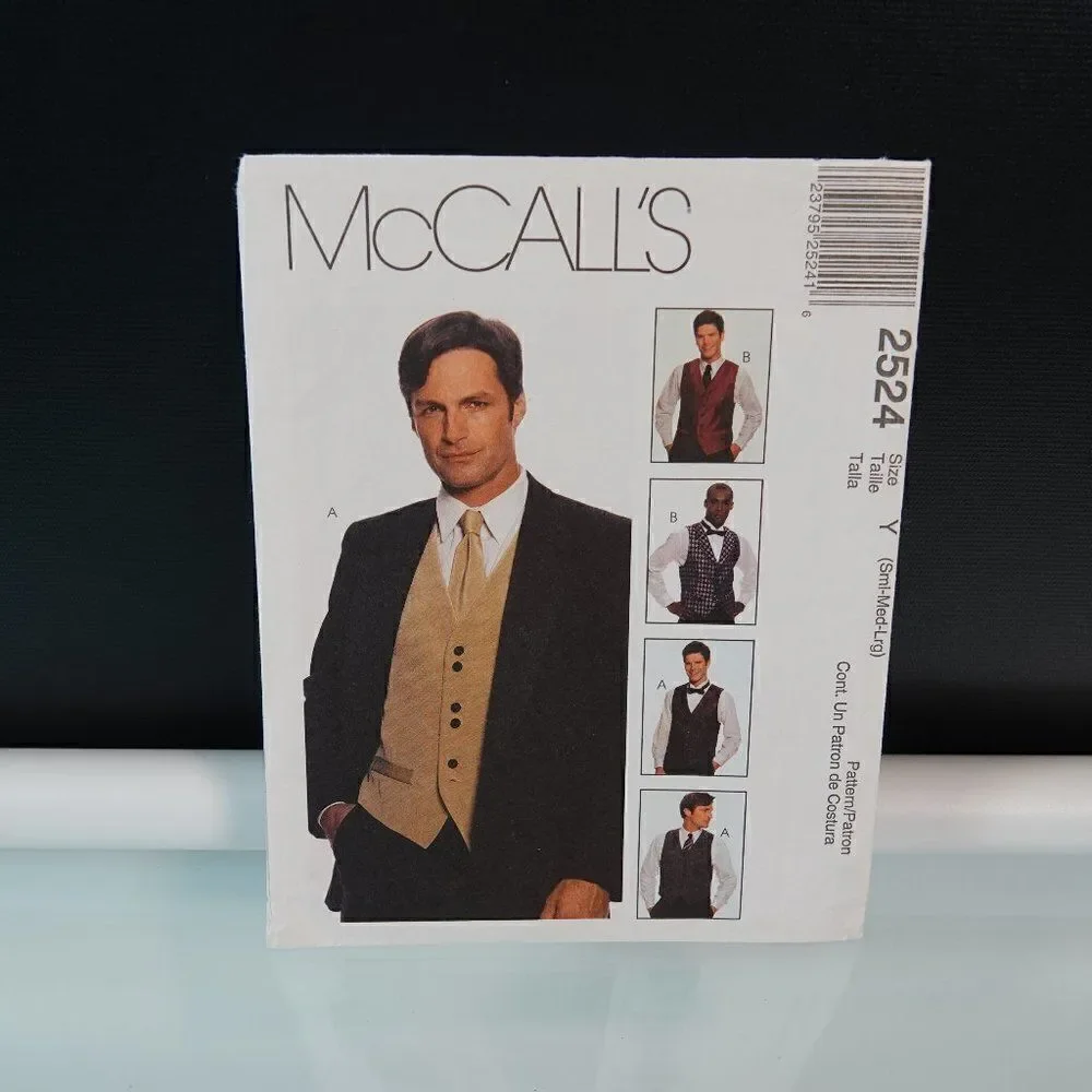 McCalls 2524 Mens Vest Sewing Pattern